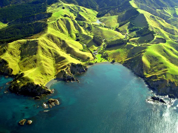 Nordlandküste aus der Luft, Neuseeland — Stockfoto