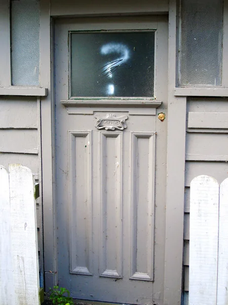 Point d'interrogation sur une porte — Photo