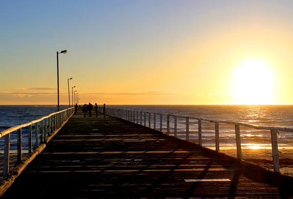 Solnedgång från semafor jetty, Australien — Stockfoto