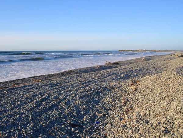 Greymouth strand in Avondlicht, nz — Stockfoto