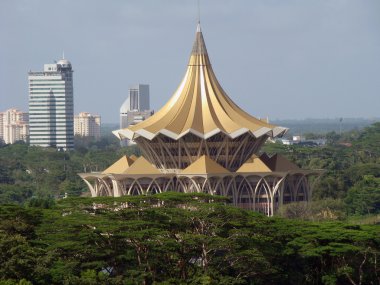 Kuching şehir şehir manzara,