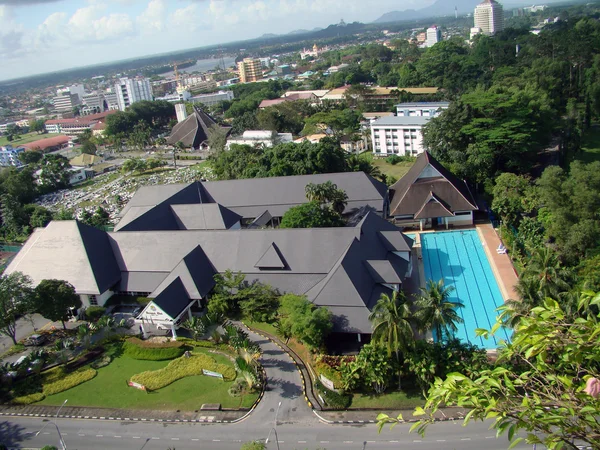 Stadens landskap av staden av kuching, — Stockfoto