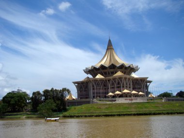 City landscapes of the city of Kuching, clipart