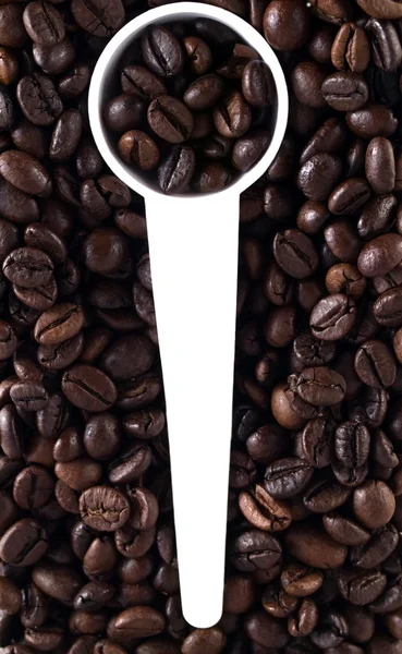 Kawę i łyżka — Zdjęcie stockowe