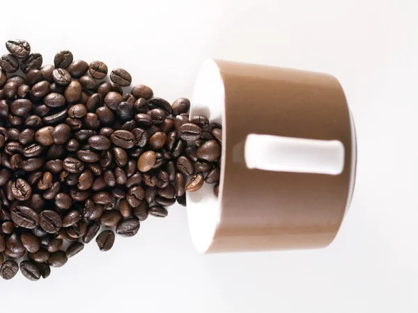 Spilled coffee beans — Stock Photo, Image