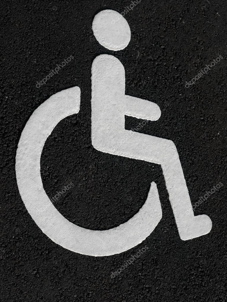 handicap sign black