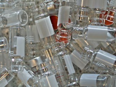 Chemisty glass vials clipart