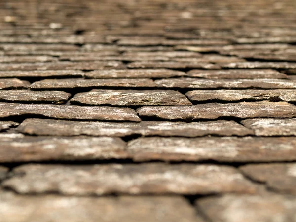 Old black tiles roof — Stock Photo, Image