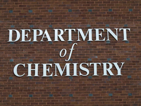 Department of chemistry sign — Stock Photo, Image
