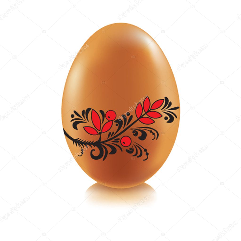 Easter egg, Khokhlomskaya rospis