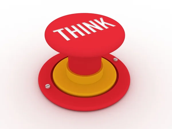 Pense no botão — Fotografia de Stock