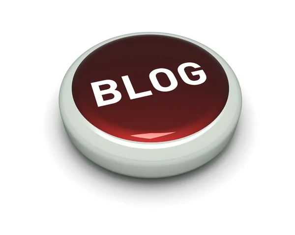 लाल ब्लॉग बटन — स्टॉक फ़ोटो, इमेज