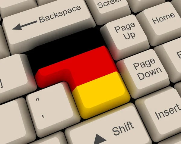 Klíč vlajka Německo — Stock fotografie