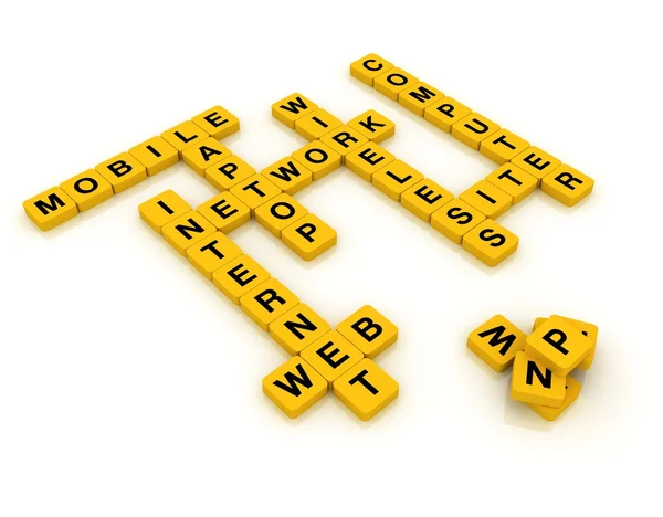 Scrabble tecnologia — Fotografia de Stock