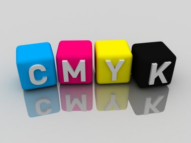 CMYK Boxes clipart