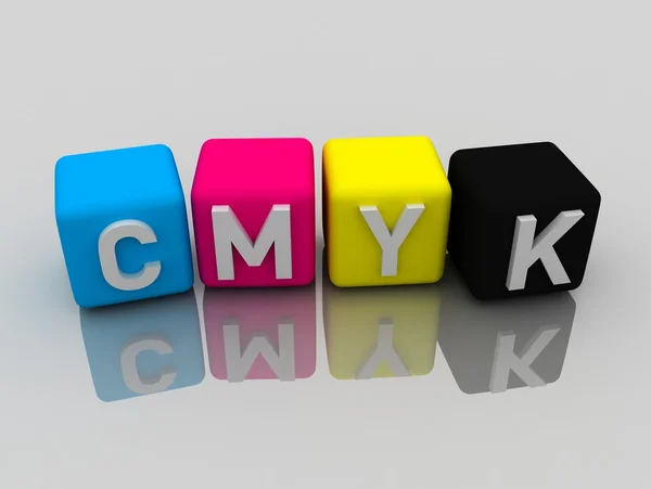 CMYK-lådor — Stockfoto