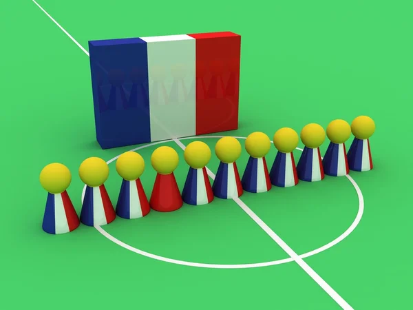 Franse team — Stockfoto