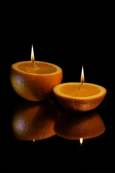 Velas-naranjas —  Fotos de Stock
