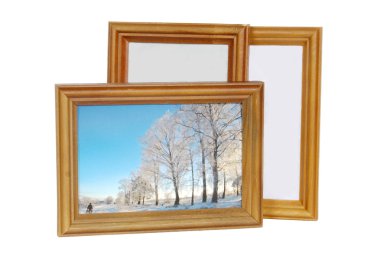 Wooden photoframe clipart