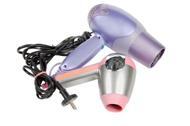 Two hair dryers clipart