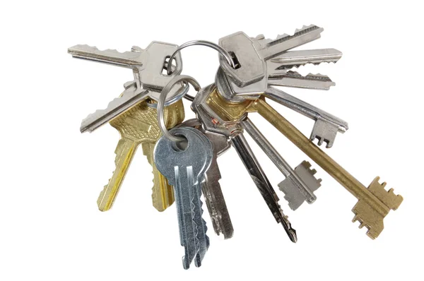 Bunch of keys from doors — Stock Photo, Image