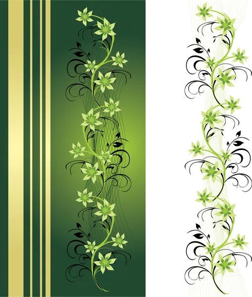 Dekorativer floraler Schmuck für Karte — Stockvektor