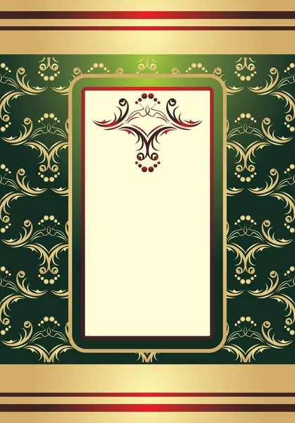Arany ornament, dekoratív háttér — Stock Vector