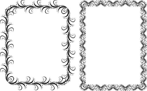 Two decorative frames. Pattern — Stock Vector