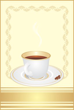 Cup with coffee and corns clipart