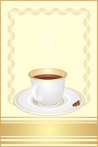 与咖啡和玉米杯 — 图库矢量图片