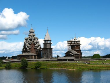 Onega Gölü. kizhi adalar