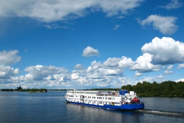 Onega lake. Archipelago of Kizhi clipart