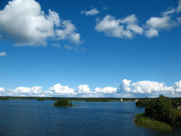 Onega lake. Archipelago of Kizhi Royalty Free Stock Images
