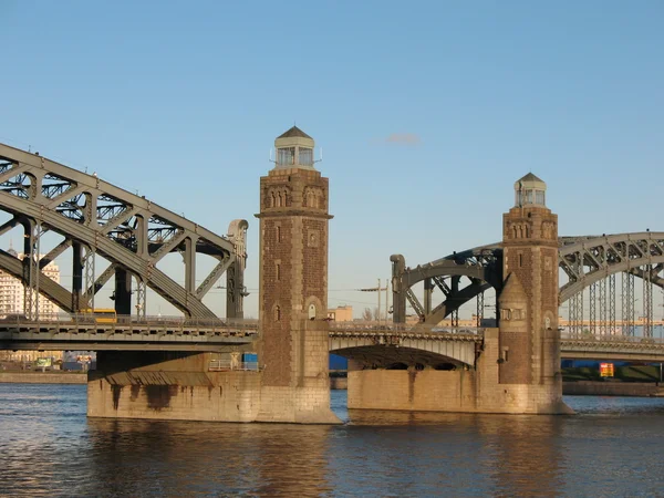 Міст Петро Великий. Санкт-Петербург — стокове фото