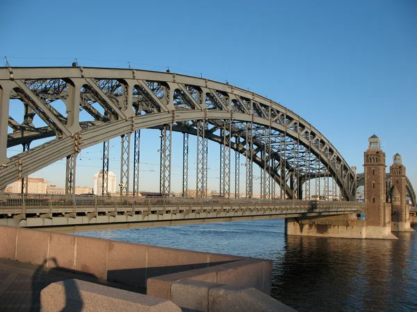 Міст Петро Великий. Санкт-Петербург — стокове фото
