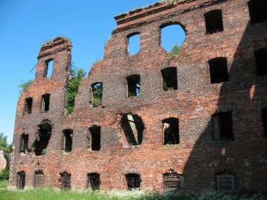 The ruins of Schlisselburg fortress clipart