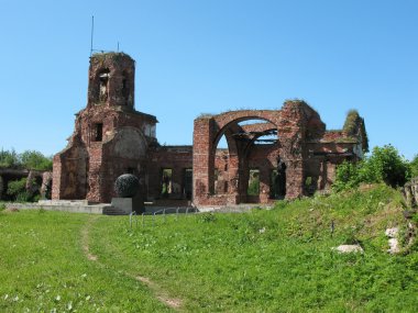 Abandoned church. Schlisselburg fortress clipart