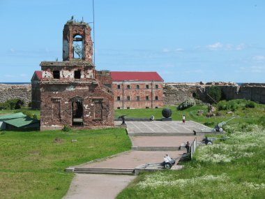 Abandoned church. Schlisselburg fortress clipart