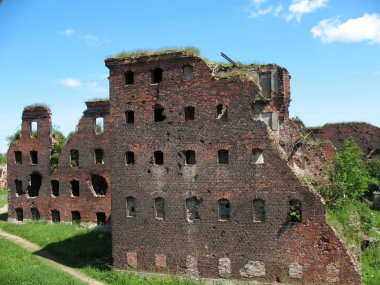 The ruins of Schlisselburg fortress clipart