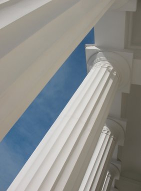 The columns of the portico of the Museum clipart