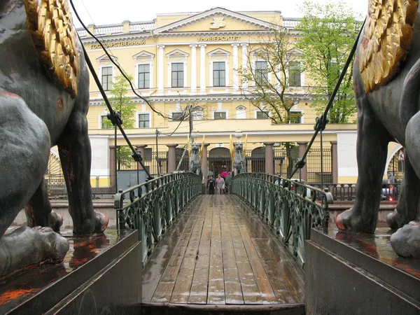 Bankacılık Köprüsü. St.Petersburg — Stok fotoğraf