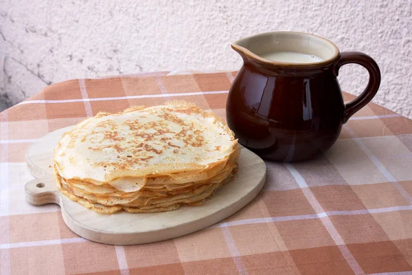 blini süt ile