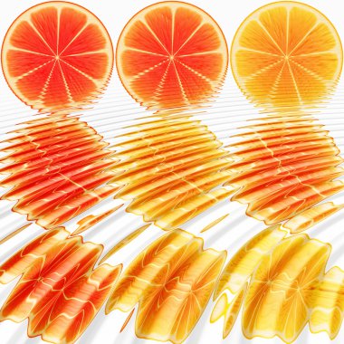 Nine oranges ripples clipart