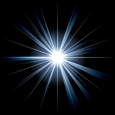 Irregular blue white star 2 clipart