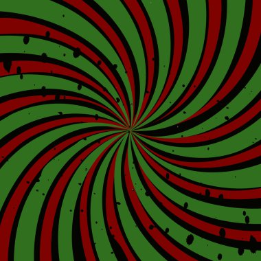 Red green swirl grunge clipart