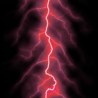 Red lightning clipart