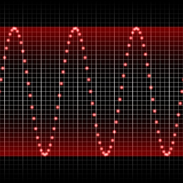 HSL červené zvukové vlny — Stock fotografie