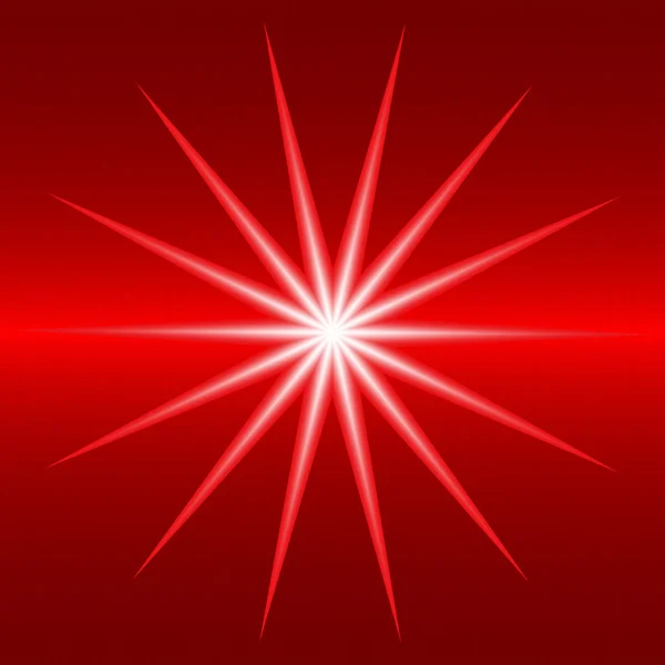 Estrella roja metálica — Foto de Stock