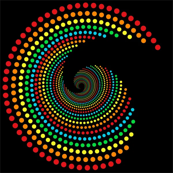 stock image Rainbow dots spiral 2