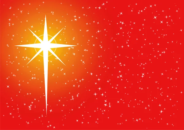 Red golden xmas cross star — Stock Photo, Image